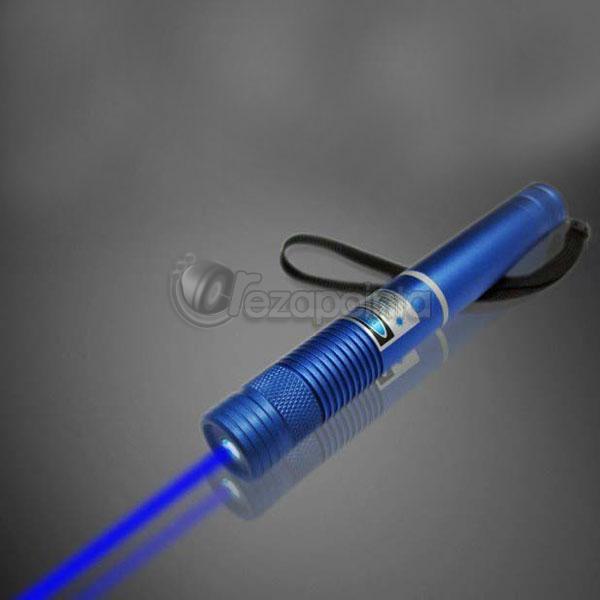 HTPOWブルー高出力レーザーポインター 5in1超力レーザーポインター 電池・充電器・レーザー保護メガネ入り 高級アルミボックス包装 【ボディーカラー：ブルー 全5色選べる】
